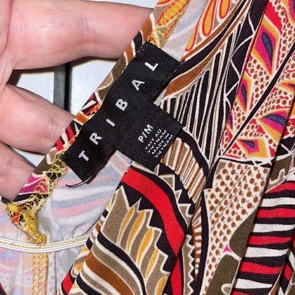 Tribal maxi dress size medium petite - Picture 3 of 7